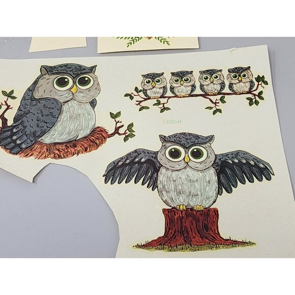 Vintage Americana & Owl Decals Set Meyercord Made‎ In USA - Picture 6 of 10